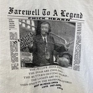 Vintage Grailed LA Lakers Announcer Chick Hearn Memorial T-Shirt